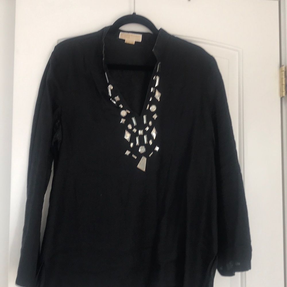 Michael Kors linen tunic with jewels